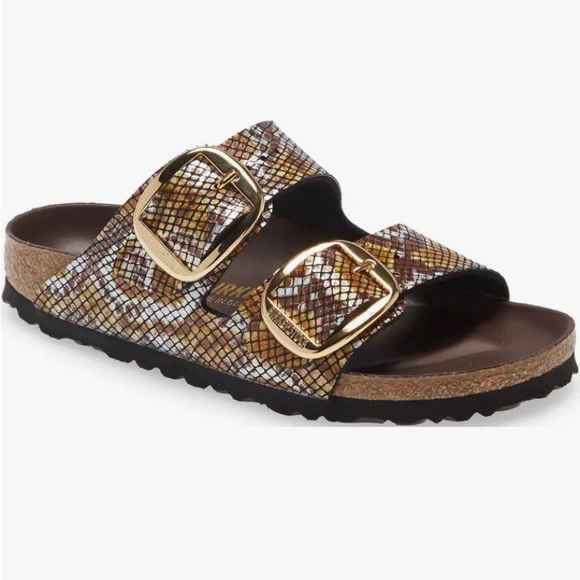 Birkenstock Shoes - Birkenstock Arizona Big Buckle Sandals Snake Print size 9 39 NWT